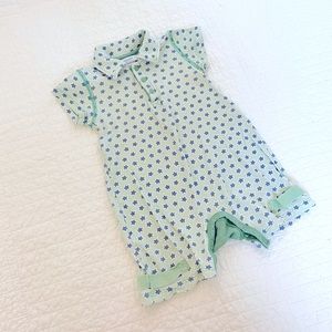 Boutique Jaxxwear Collared Star Baby Romper